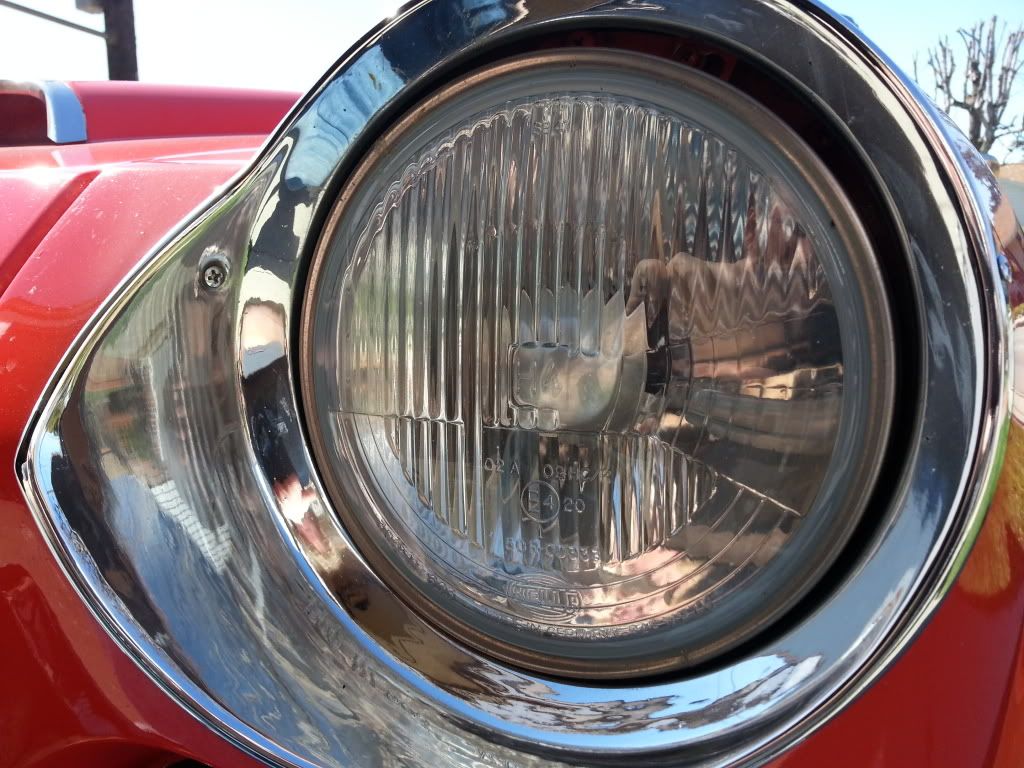 Hella ECode headlights with HID upgrade Datsun Roadster