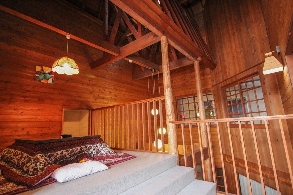 The kotatsu area at Kodama Lodge