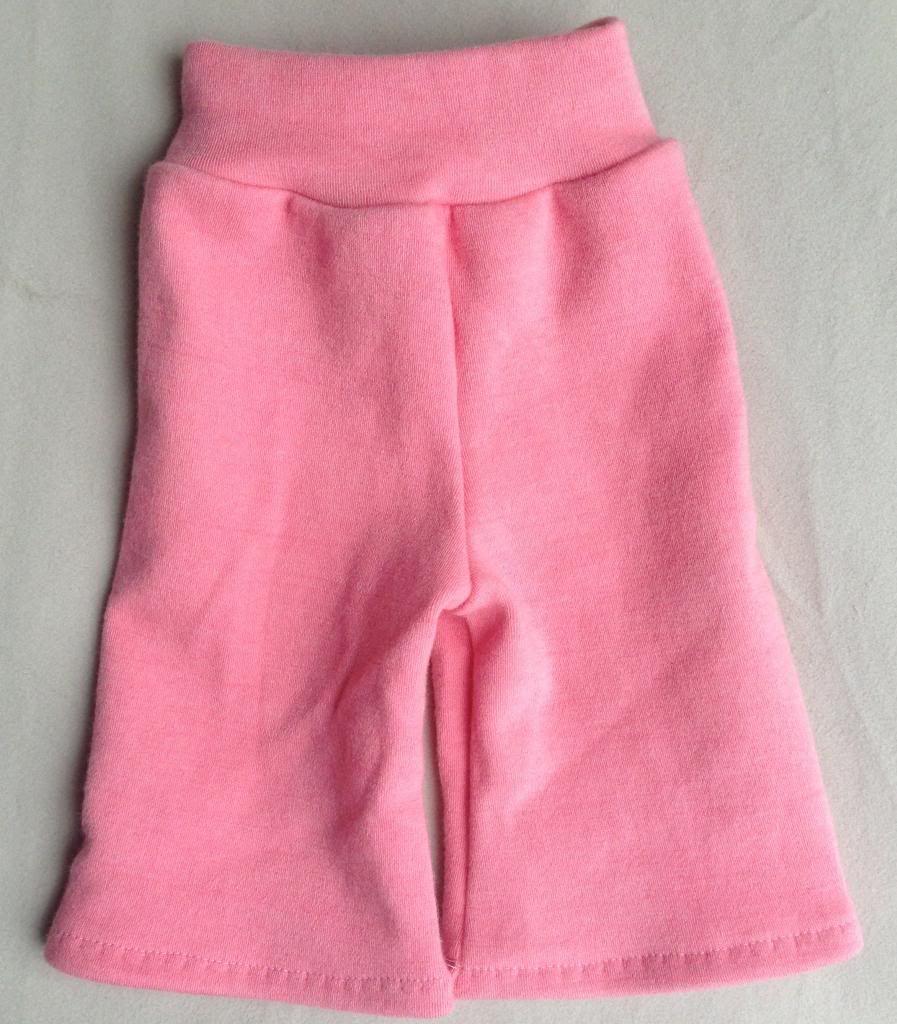 Newborn Pink Wool Interlock Longies
