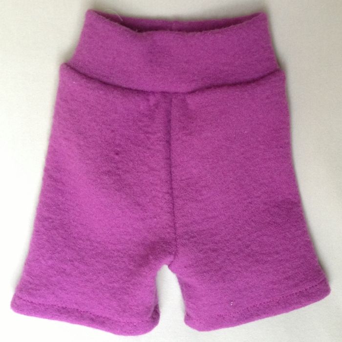 Clearance Raspberry Fuzzy Wool Interlock Shorts