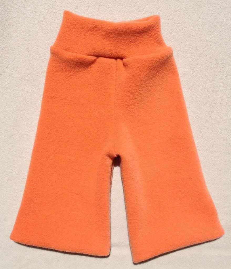 Small Tangerine Wool Interlock Longies