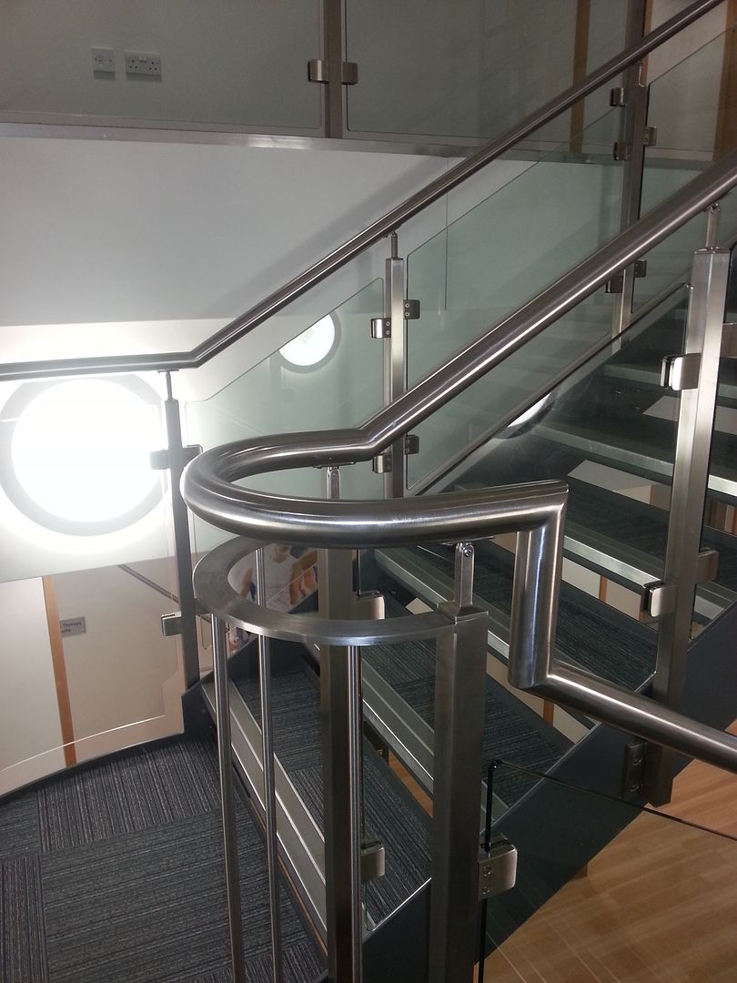 curved stainless steel handrail system uk diomet