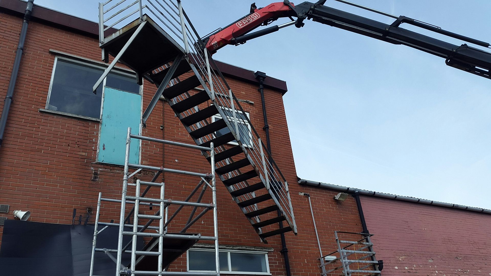 removing a metal external staircase safely