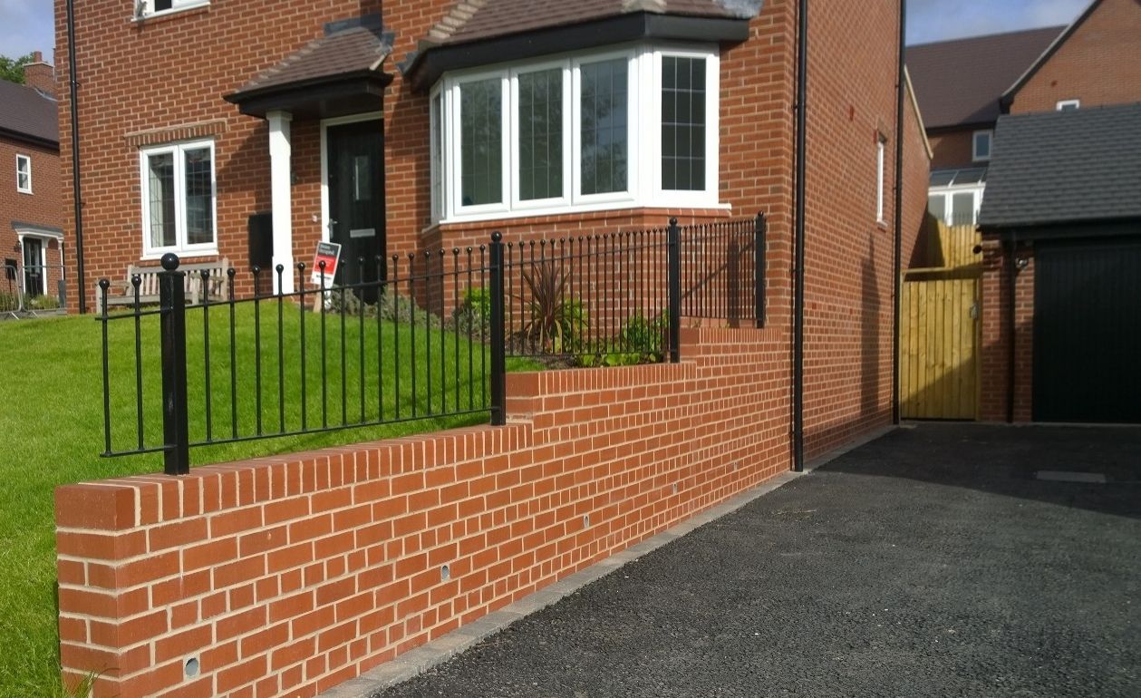 metal railings to wall ball top fencing design