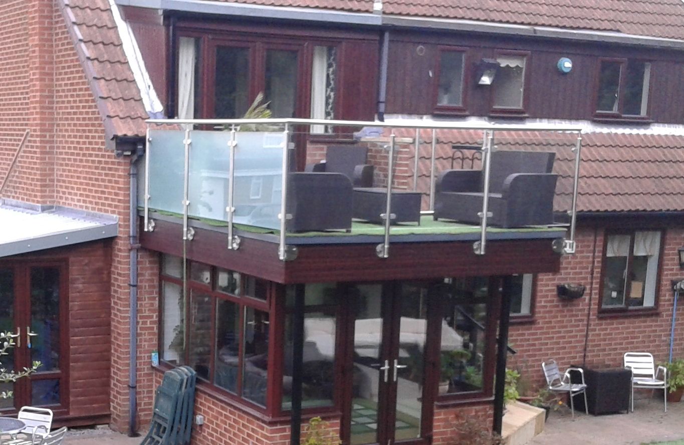 stainless steel and glass balustrade, northumberland, scotland