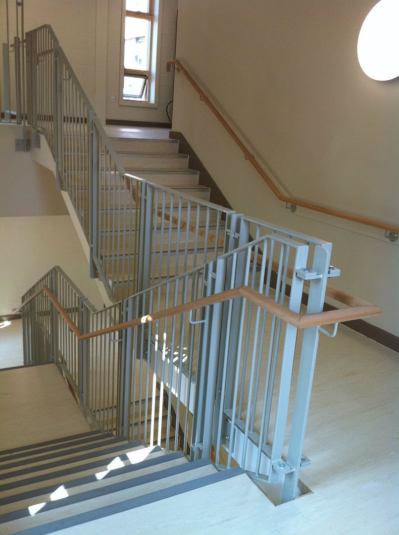 Steel stair balustrade commercial school
