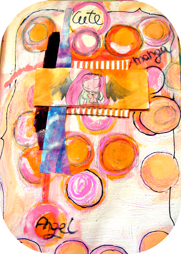  Art journal scrap booking collage  colori a matita pennarelli acquerello watercolour 