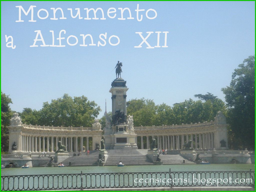 Madrid monumento alfonso Il parco del Retiro