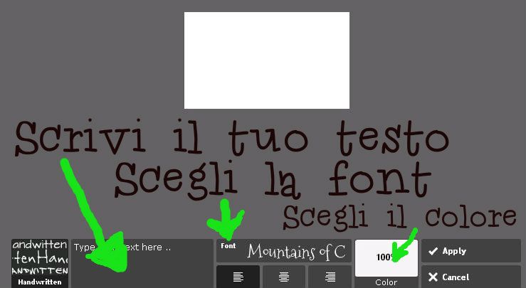 OPZIONI FONTS