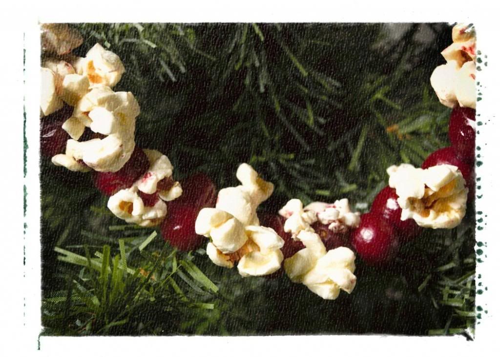 popcorn string, ghirlanda di pop corn, decorazione albero natale, xmas tree, cranberry