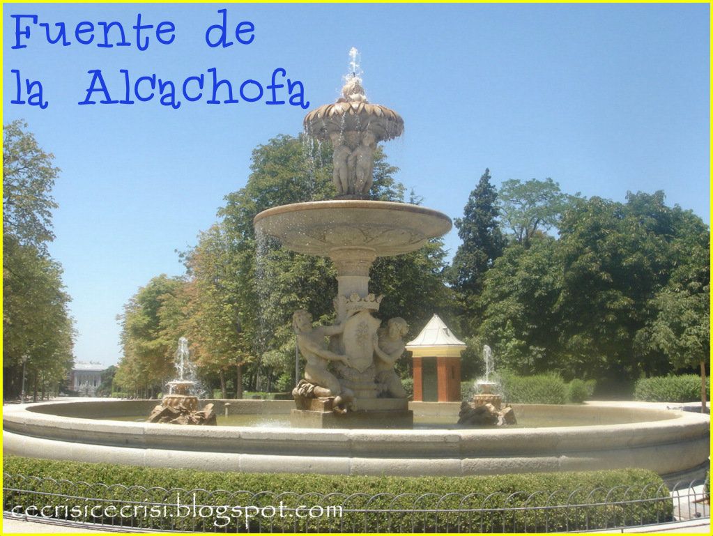 fuente alcachofa Madrid Il parco del Retiro