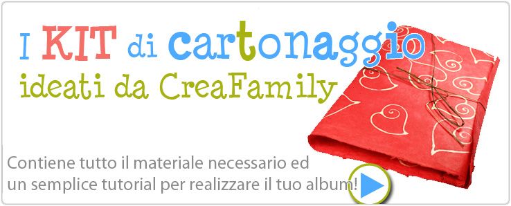 kit per cartonaggio fornito da creafamily per creare un album con la carta naturale