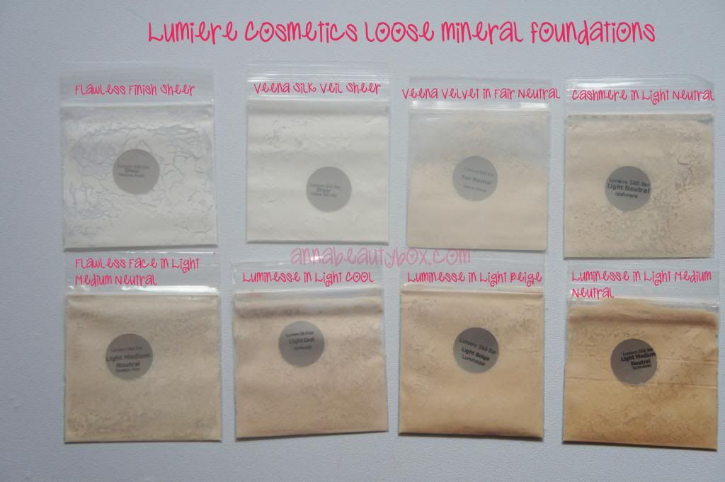 Lumiere cosmetics loose mineral foundations. отзыв, фото, свотчи. Часть 1 - annabeautybox ru.