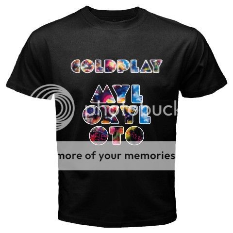 Hot Band Album Coldplay Myloxyloto Album Black T Shirt Size s to XL