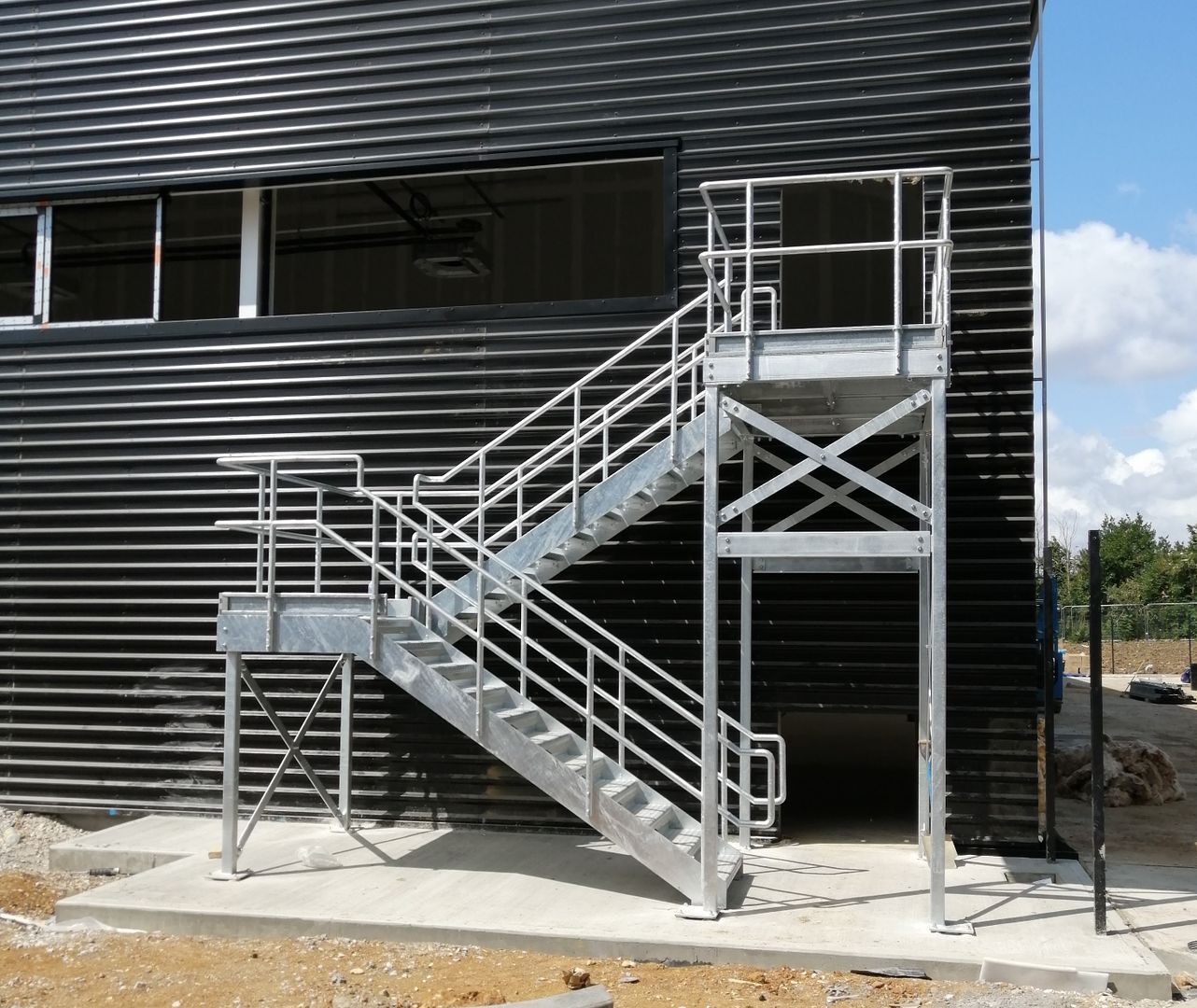 galvanized steel staircase
