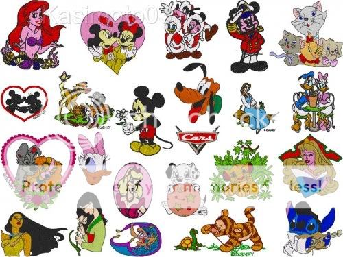 3200+ Disney Cartoon Embroidery Machine Designs Patterns PES Brother ...